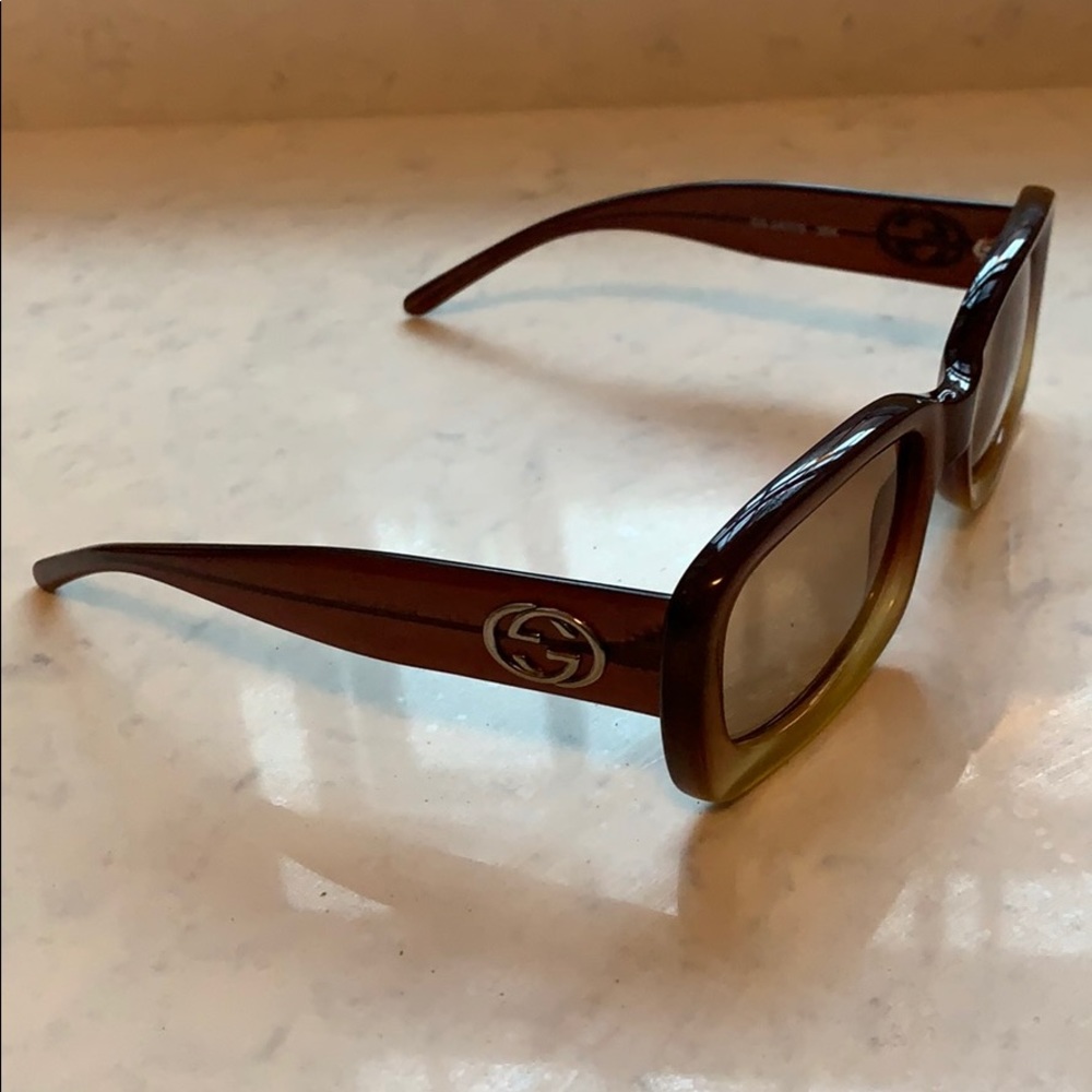 Gucci vintage burgundy ombré sunglasses